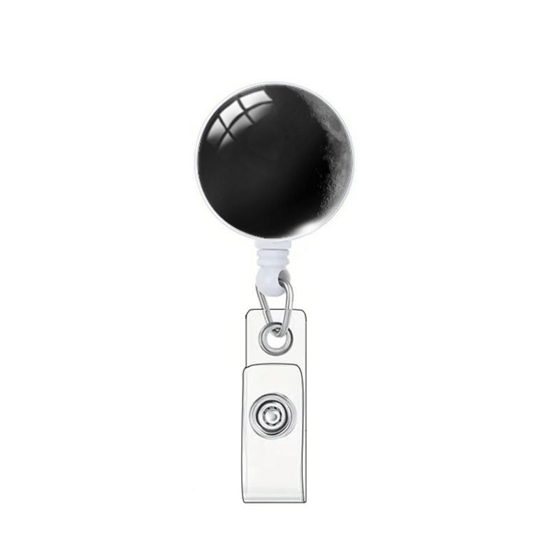 Wholesale Vast Starry Sky Moon Retractable Glass Keychain